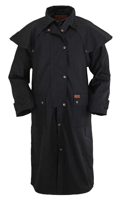 Outback Trading Co Low Rider Duster Mens Coat Black 100 Cotton