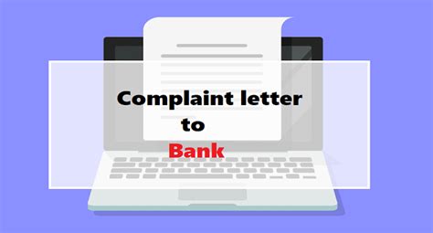 Bank Complaint Letter Format Samples Email Template Sample