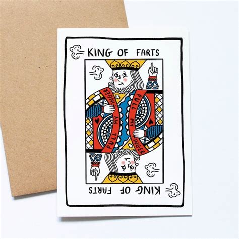 King of Farts Playing Cards Funny Birthday Card for Dad | Etsy