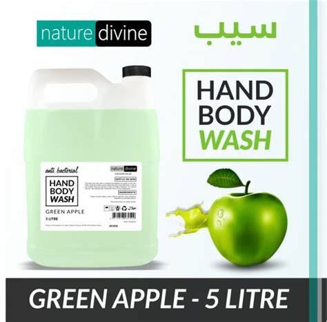 Litre Nature Divine Antibacterial Green Apple Hand Wash Hand Soap