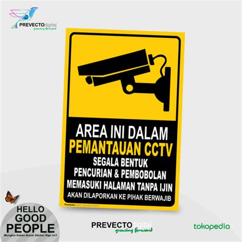 Jual Sticker Safety Sign K3 Rambu Area Ini Diawasi Cctv Jakarta Barat Prevecto Digital