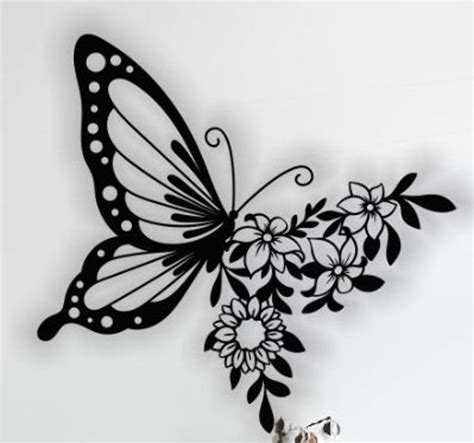 Monarch Butterfly Silhouette Metal Wall Art For Wall Decor Butterfly