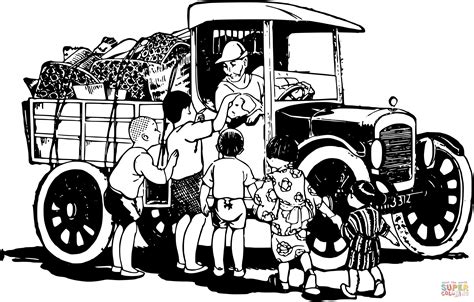 Vintage Truck Kids coloring page | Free Printable Coloring Pages