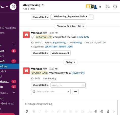 How To Assign A Workast Task In Slack Workast