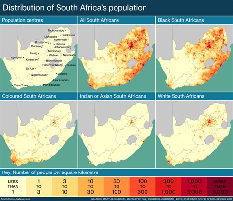 Southafricapopulationdistributionmap South Africa Gateway