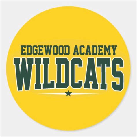 Edgewood Academy; Wildcats Classic Round Sticker | Zazzle