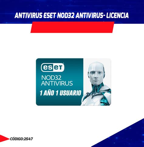 ANTIVIRUS ESET NOD32 ANTIVIRUS LICENCIA 1 AÑO 1 USUARIO PC