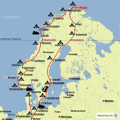 Stepmap Nordkapp Landkarte F R Europa