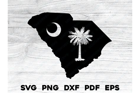 South Carolina State Flag Palmetto Half Moon SVG (3253838)