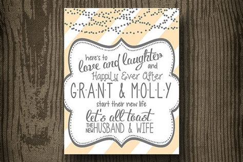 Heres To Love And Laughter Wedding Printable Printable 11x14