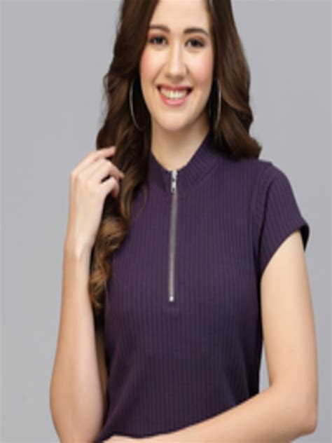 Buy Strong And Brave Odour Free High Neck Ribbed Cotton Top Tops For