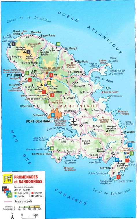 Carte Martinique Voyage Carte Plan