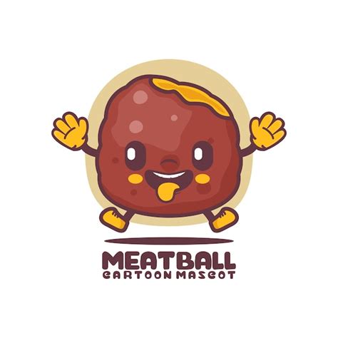 Premium Vector Meatball Cartoon Mascot Food Vector Illustration