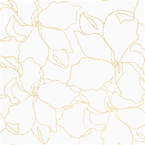 Download free image of Floral pattern white wallpaper with hand drawn ...