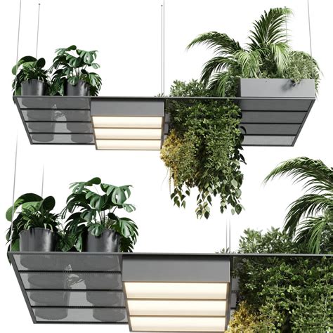 Pot Light Pendant Plant Light Hanging 10 3D Model For VRay Corona