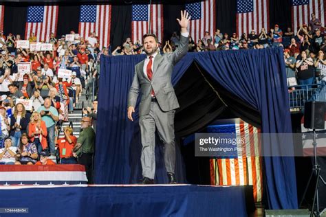 US Ohio Senate candidate JD Vance speaks at the Covelli Centre in ...