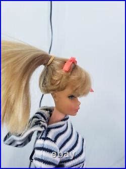 Vintage 1966 Mattel Barbie Blonde Hair Blue Eyes Made In Japan Twist N