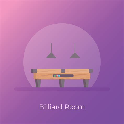 Trendy Billiard Room 13885351 Vector Art at Vecteezy