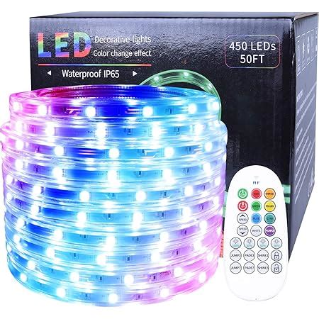 Amazon Minetom Color Changing Rope Lights Ft Led Outdoor