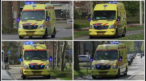 Diverse Ambulances Met Spoed Onderweg Naar Verschillende Meldingen In