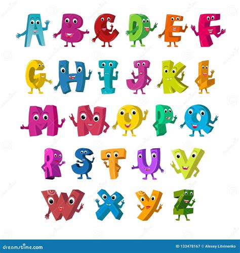 Alphabet Letters Eyes Funny Monsters Vector Stock Vector, 49% OFF