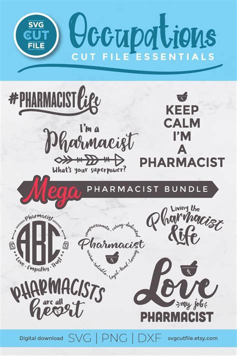 Pharmacist Svg Bundle This Pharmacist Bundle Is Pre Made And Ready To