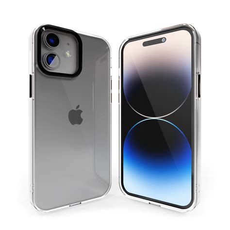 Iphone 11 Hard Case Met Metalen Camera Bumper Zwart Phone Factory