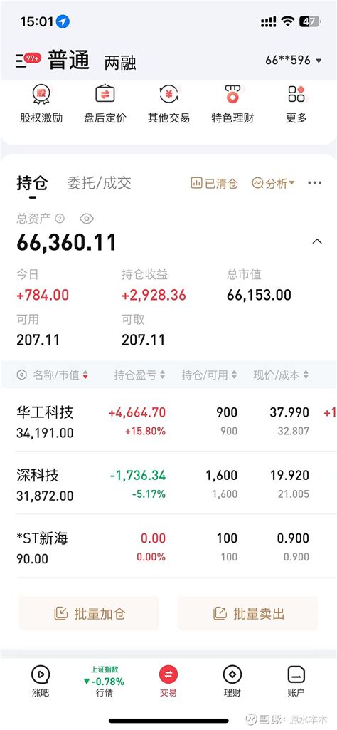 七万实盘第三十八天 今日盈利784元今日无操作继续锁仓 深科技 华工科技 今天华工放量了不知明天怎么走 深科技 SZ0000