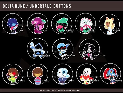 Deltarune Undertale Buttons Ralsei Susie Kris Noelle Sans Etsy Uk