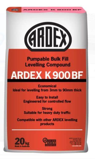 Ardex K900BF Pumpable Bulk Fill MJS Floorcoverings