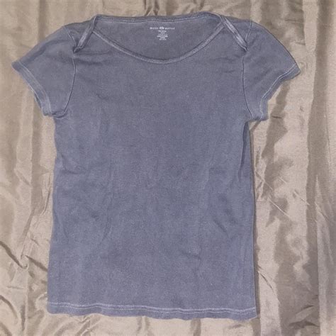 Brandy Melville Navy Blue Baby Tee Brandymelville Depop