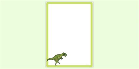 Free Simple Blank T Rex Page Border Page Borders Twinkl