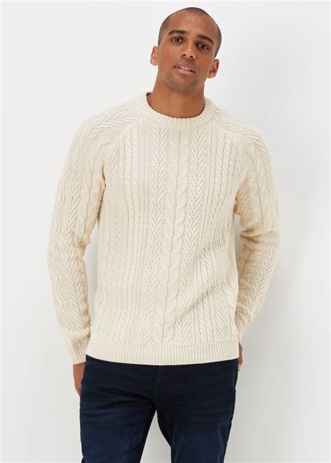 Ecru Cable Knit Jumper Matalan