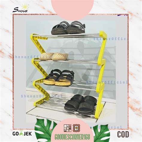 Jual Zigzag Rak Sandal Sepatu Z Shape Trio Shoe Rack Susun Susun