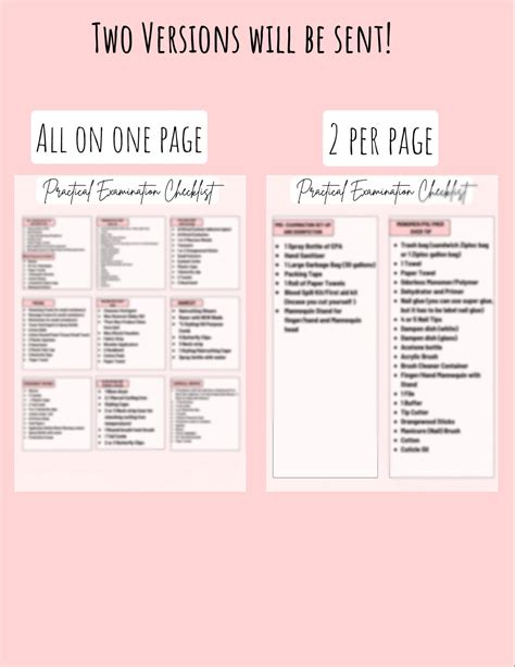 Texas Cosmetology Operator Practical Examination Check List Etsy