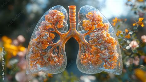 3D Lungs With Tracheobronchial Tree A Realistic Rendering Of The