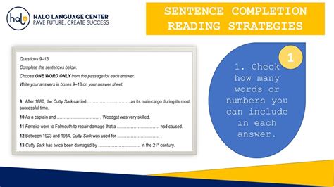 IELTS Reading Sentence Completion Questions