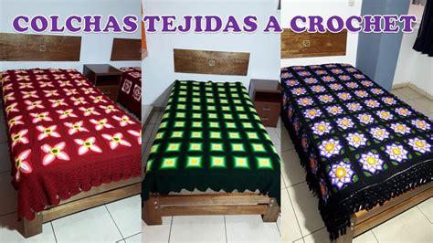 Colchas Tejidas A Crochet TEJIDOS OLGA HUAMAN YouTube