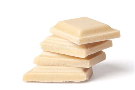 White Chocolate Blocks On A Pile Stock Photo Image Of Milky