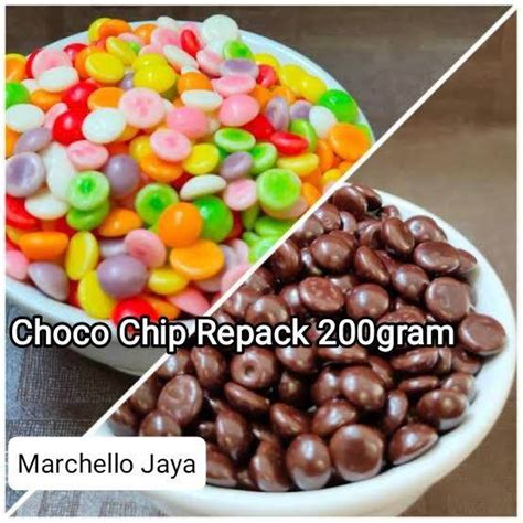 Elmer Topping Choco Chip Repack Gram Rainbow Coklat Chip Lazada