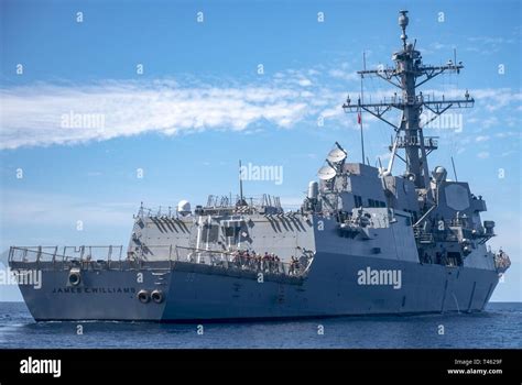 Ocean Feb 28 2019 Uss James E Williams Ddg 95 Sails Through The