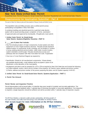 Fillable Online New York State Unified Solar Permit New York State