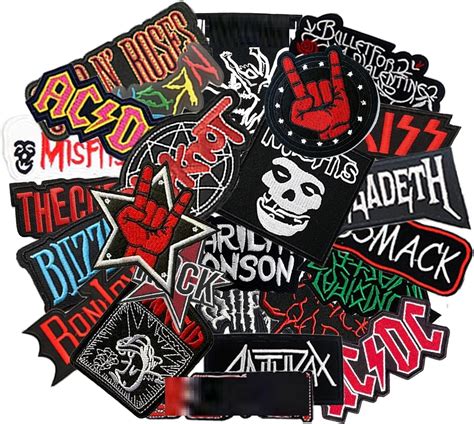 HARINI 25 Pcs Mixed Rock Band Patches Iron On Rock Music Badges Hippie