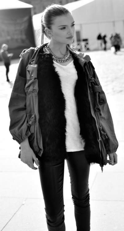 Leather And Fur Style Fashion Lily Donaldson