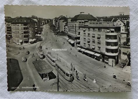 AK ZÜRICH Schaffhauserplatz Tram Station Oldtimer belebt Kaufen