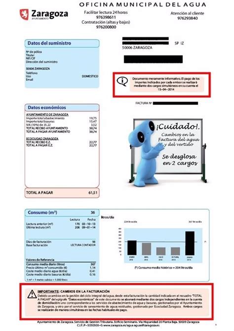 El Cobro La Factura Del Agua Basuras Y Vertido Se Divide En Dos