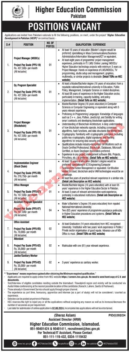 Hec Jobs Apply Online For Managers Engineers Assistant Program