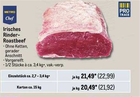 Metro Chef Irisches Rinder Roastbeef Angebot Bei Metro Prospekte De