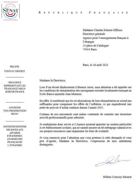 Mon Courrier à La Directrice De Laefe Sur La Rémunération Des