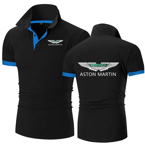 Polo Con Estampado Aston Martin Para Hombre Camiseta Informal De